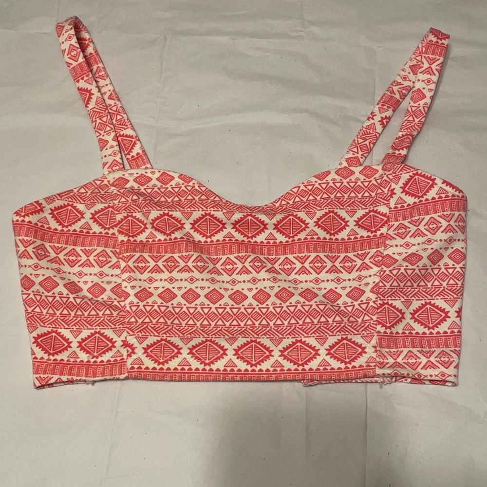 Women’s Pink And White Women’s Bra Top By Ardene